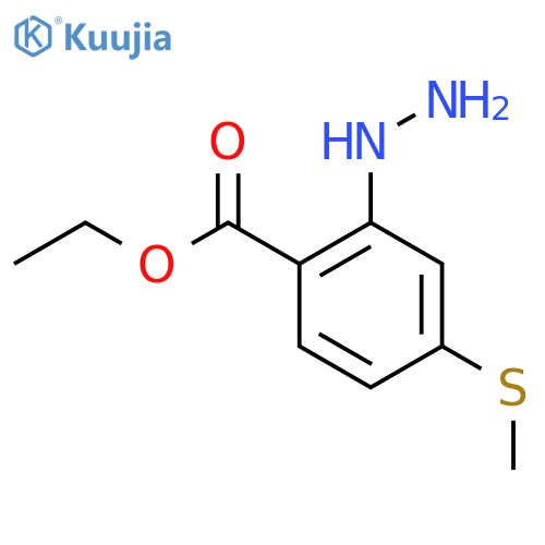Ethyl 2-hydrazinyl-4-(methylthio)benzoate structure