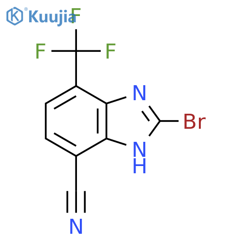 2-Bromo-7-cyano-4-trifluoromethyl-1H-benzimidazole structure