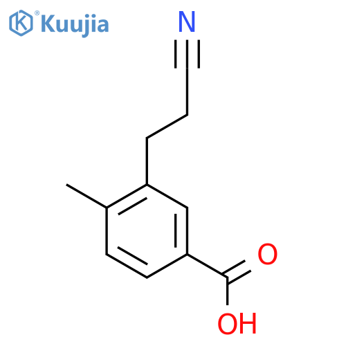 3-(2-Cyanoethyl)-4-methylbenzoic acid structure