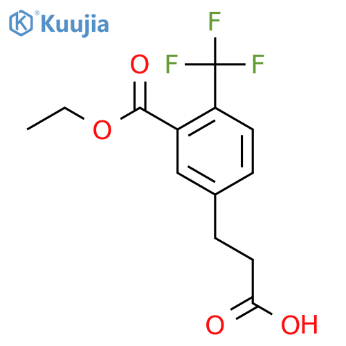 Ethyl 5-(2-carboxyethyl)-2-(trifluoromethyl)benzoate structure