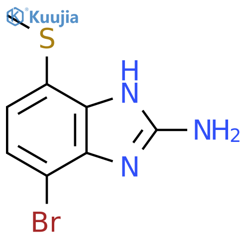 2-Amino-4-bromo-7-methylthio-1H-benzimidazole structure