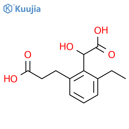 2-(2-Carboxyethyl)-6-ethylmandelic acid structure