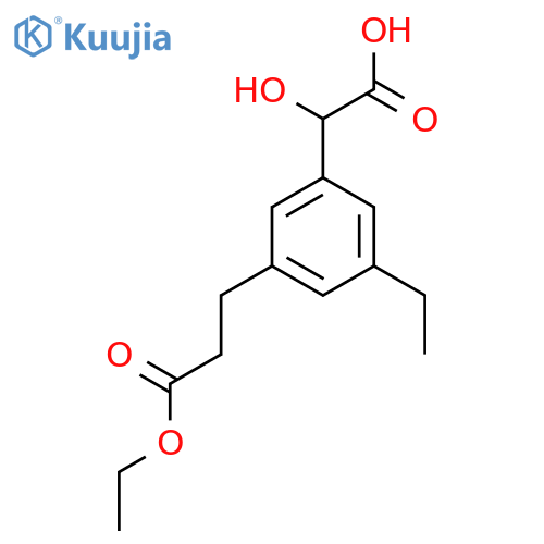 3-(3-Ethoxy-3-oxopropyl)-5-ethylmandelic acid structure