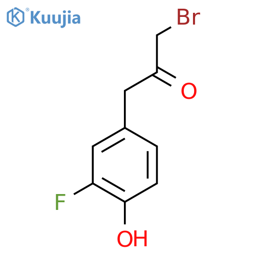 1-Bromo-3-(3-fluoro-4-hydroxyphenyl)propan-2-one structure