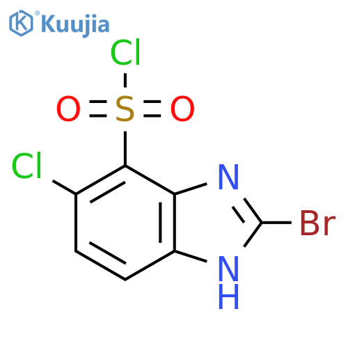 2-Bromo-5-chloro-1H-benzimidazole-4-sulfonyl chloride structure