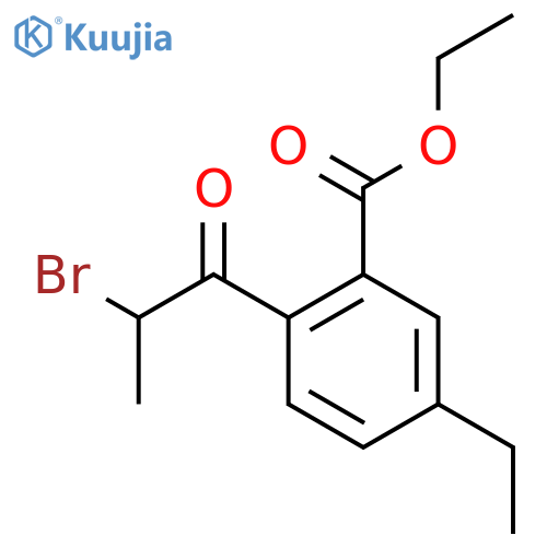 Ethyl 2-(2-bromopropanoyl)-5-ethylbenzoate structure