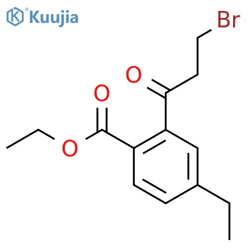 Ethyl 2-(3-bromopropanoyl)-4-ethylbenzoate structure