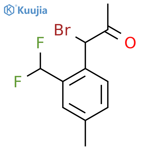 1-Bromo-1-(2-(difluoromethyl)-4-methylphenyl)propan-2-one structure