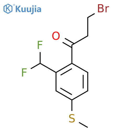 3-Bromo-1-(2-(difluoromethyl)-4-(methylthio)phenyl)propan-1-one structure