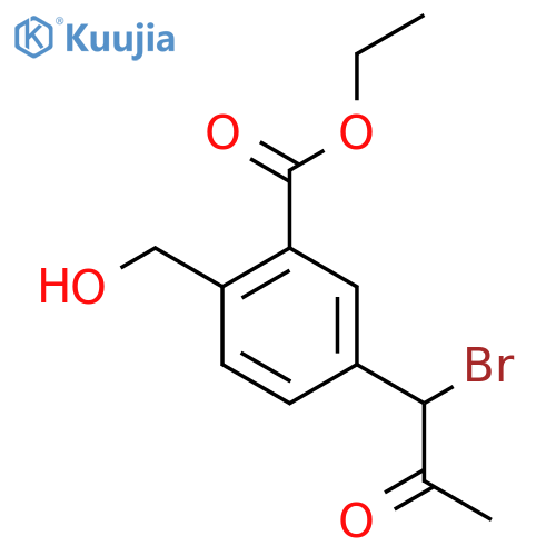 Ethyl 5-(1-bromo-2-oxopropyl)-2-(hydroxymethyl)benzoate structure