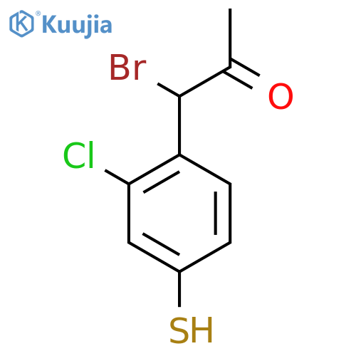 1-Bromo-1-(2-chloro-4-mercaptophenyl)propan-2-one structure