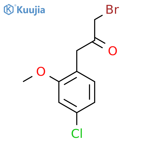 1-Bromo-3-(4-chloro-2-methoxyphenyl)propan-2-one structure