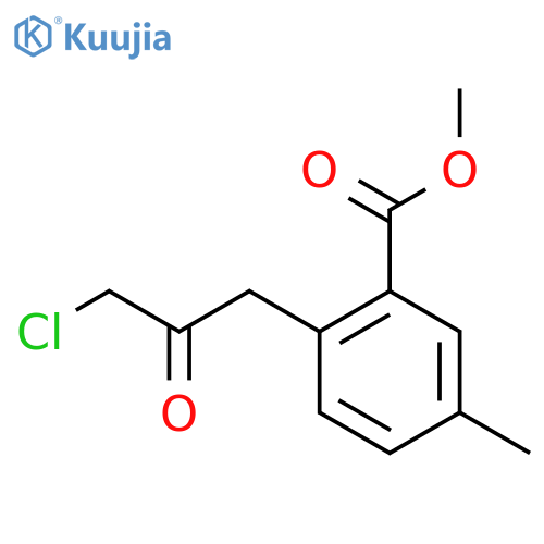 Methyl 2-(3-chloro-2-oxopropyl)-5-methylbenzoate structure