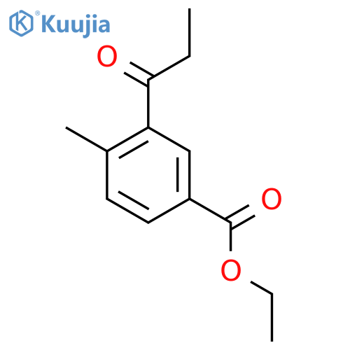 Ethyl 4-methyl-3-propionylbenzoate structure