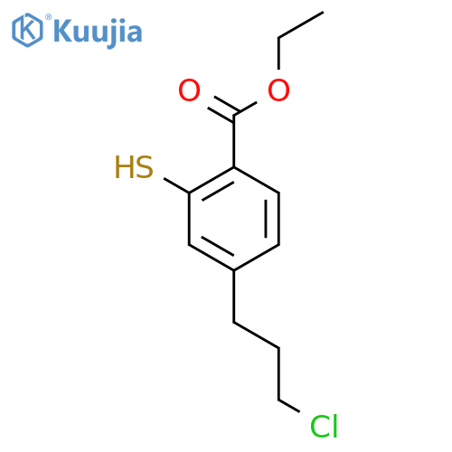 Ethyl 4-(3-chloropropyl)-2-mercaptobenzoate structure