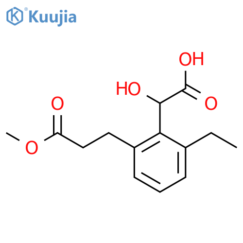 2-Ethyl-6-(3-methoxy-3-oxopropyl)mandelic acid structure