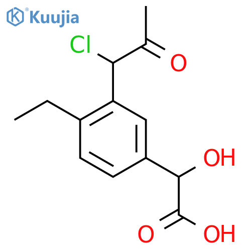 3-(1-Chloro-2-oxopropyl)-4-ethylmandelic acid structure