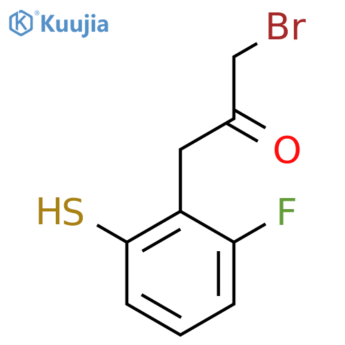 1-Bromo-3-(2-fluoro-6-mercaptophenyl)propan-2-one structure