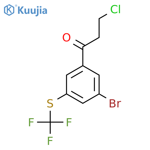 1-(3-Bromo-5-(trifluoromethylthio)phenyl)-3-chloropropan-1-one structure