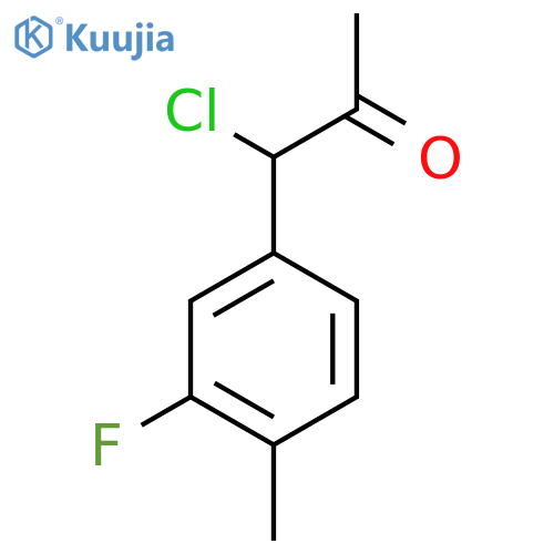 1-Chloro-1-(3-fluoro-4-methylphenyl)propan-2-one structure