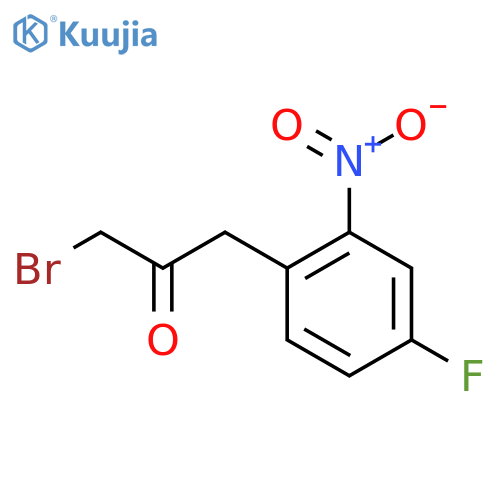 1-Bromo-3-(4-fluoro-2-nitrophenyl)propan-2-one structure