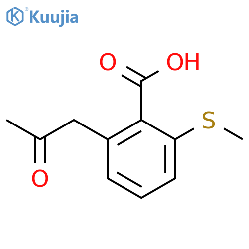 2-(Methylthio)-6-(2-oxopropyl)benzoic acid structure
