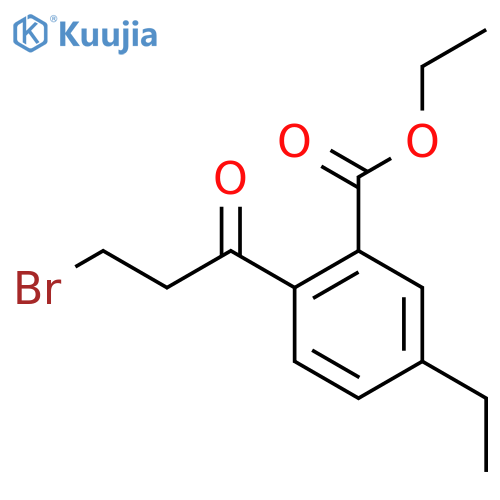 Ethyl 2-(3-bromopropanoyl)-5-ethylbenzoate structure