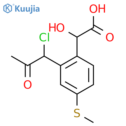 2-(1-Chloro-2-oxopropyl)-4-(methylthio)mandelic acid structure