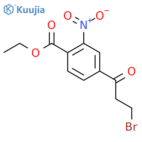 Ethyl 4-(3-bromopropanoyl)-2-nitrobenzoate structure
