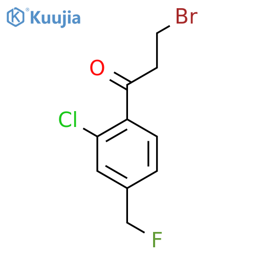 3-Bromo-1-(2-chloro-4-(fluoromethyl)phenyl)propan-1-one structure