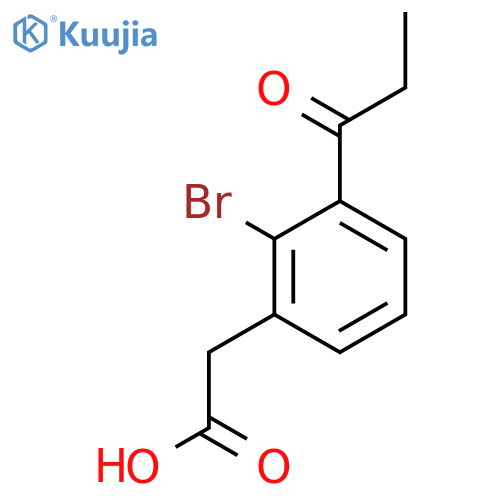 2-Bromo-3-propionylphenylacetic acid structure