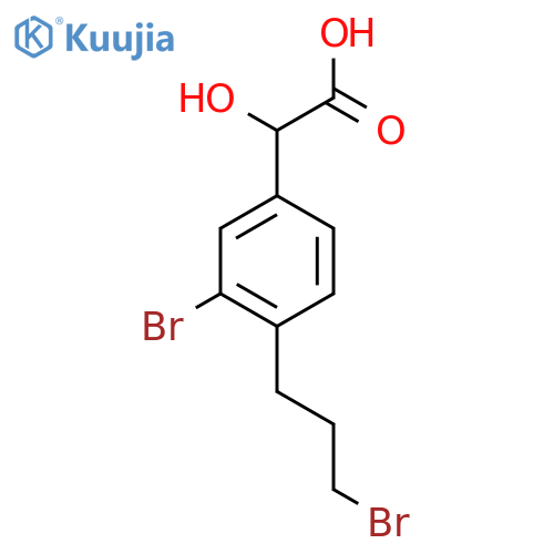 3-Bromo-4-(3-bromopropyl)mandelic acid structure