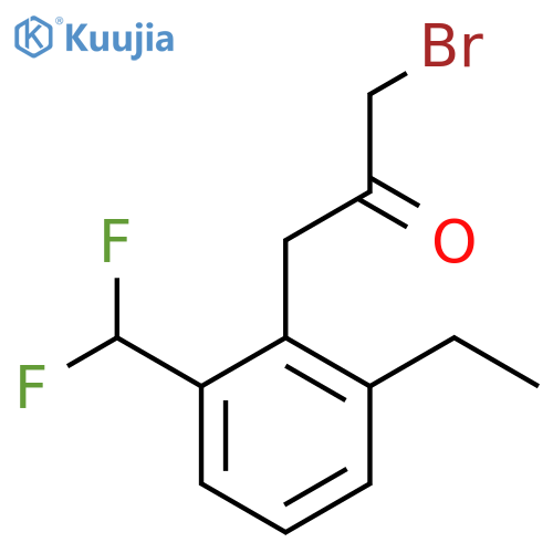 1-Bromo-3-(2-(difluoromethyl)-6-ethylphenyl)propan-2-one structure