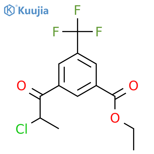 Ethyl 3-(2-chloropropanoyl)-5-(trifluoromethyl)benzoate structure