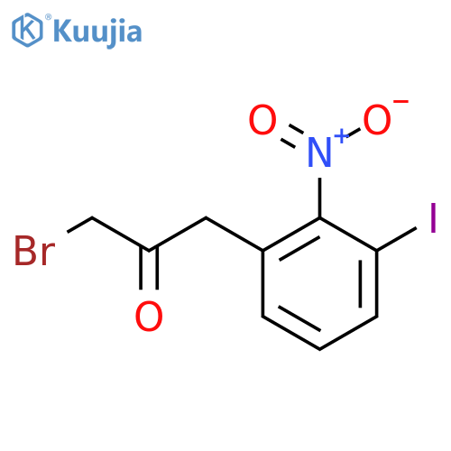 1-Bromo-3-(3-iodo-2-nitrophenyl)propan-2-one structure