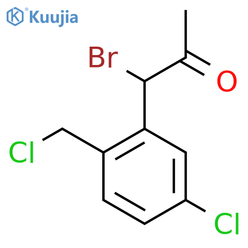 1-Bromo-1-(5-chloro-2-(chloromethyl)phenyl)propan-2-one structure