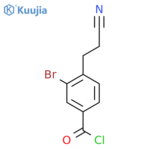 3-Bromo-4-(2-cyanoethyl)benzoyl chloride structure