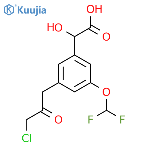 3-(3-Chloro-2-oxopropyl)-5-(difluoromethoxy)mandelic acid structure