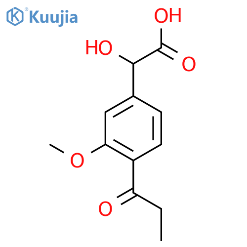 3-Methoxy-4-propionylmandelic acid structure
