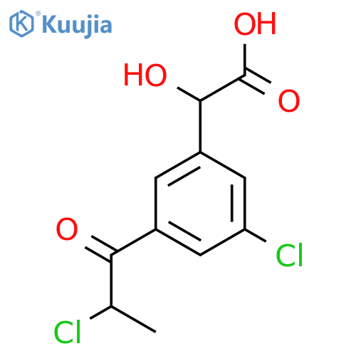 3-Chloro-5-(2-chloropropanoyl)mandelic acid structure
