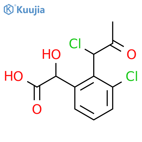 3-Chloro-2-(1-chloro-2-oxopropyl)mandelic acid structure