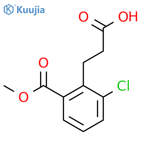 Methyl 2-(2-carboxyethyl)-3-chlorobenzoate structure