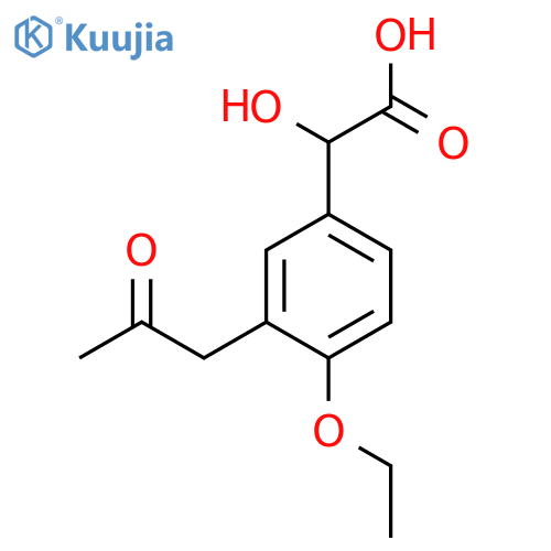 4-Ethoxy-3-(2-oxopropyl)mandelic acid structure