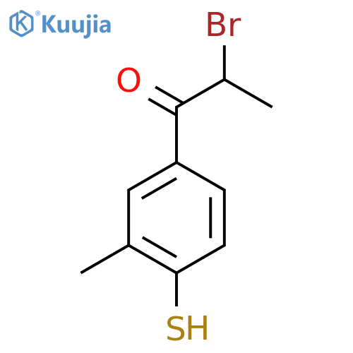 4-(2-Bromopropanoyl)-2-methylthiophenol structure