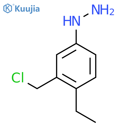 3-(Chloromethyl)-4-ethylphenylhydrazine structure