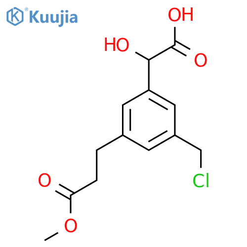 3-(Chloromethyl)-5-(3-methoxy-3-oxopropyl)mandelic acid structure