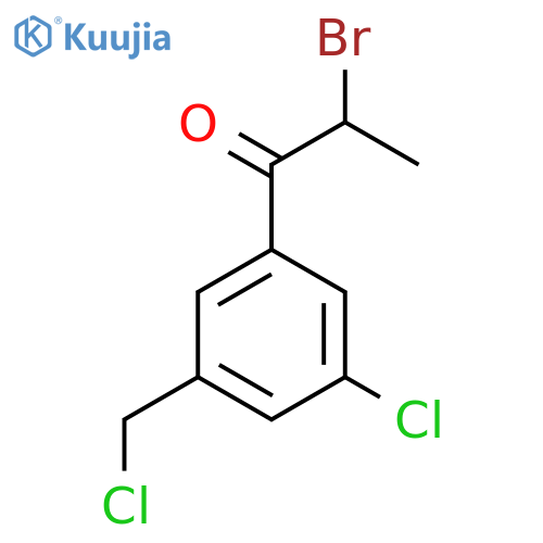 2-Bromo-1-(3-chloro-5-(chloromethyl)phenyl)propan-1-one structure