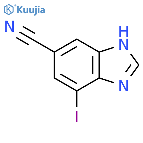 5-Cyano-7-iodo-1H-benzimidazole structure