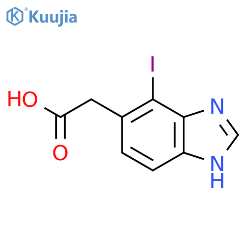 4-Iodo-1H-benzimidazole-5-acetic acid structure