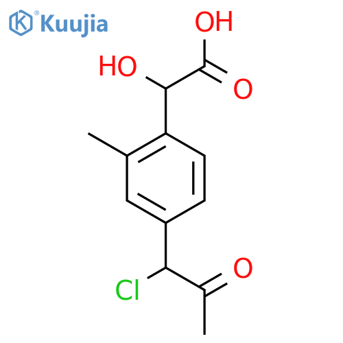 4-(1-Chloro-2-oxopropyl)-2-methylmandelic acid structure